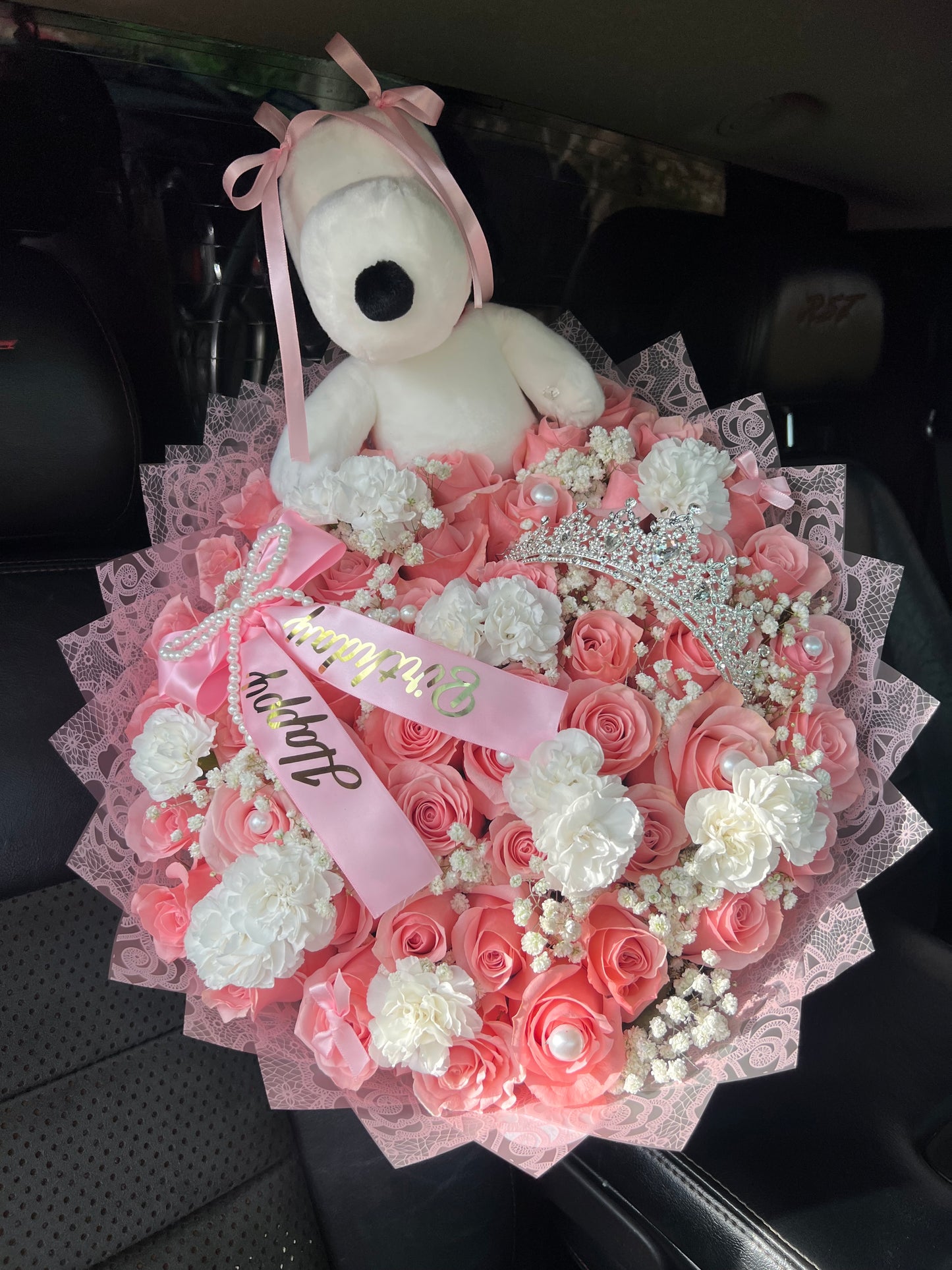 Snoopy all in Pink Bouquet