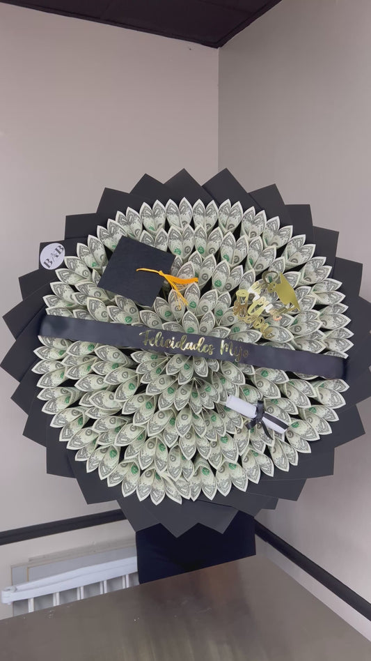 Felizidades mijo money bouquet